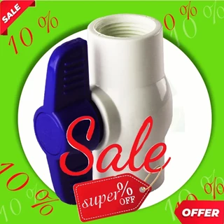شیر توپی پلیمری UPVC سایز 3/4 اینچ