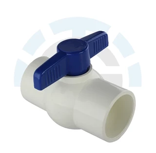 شیر توپی پلیمری UPVC سایز 1/2 1 اینچ